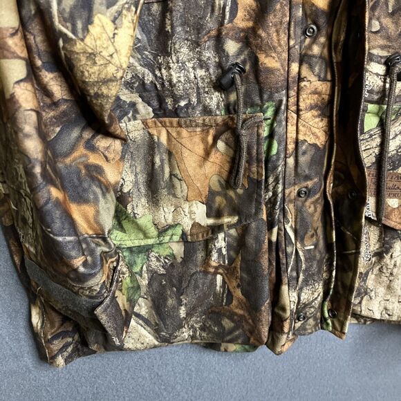 Vtg Walls Water-Pruf Hunters‎ Camouflage Full Zip Jacket Large Advantage Timber - Picture 2 of 11